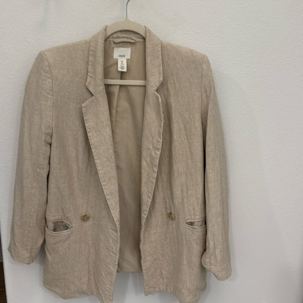 H&M linen, slightly oversized blazer